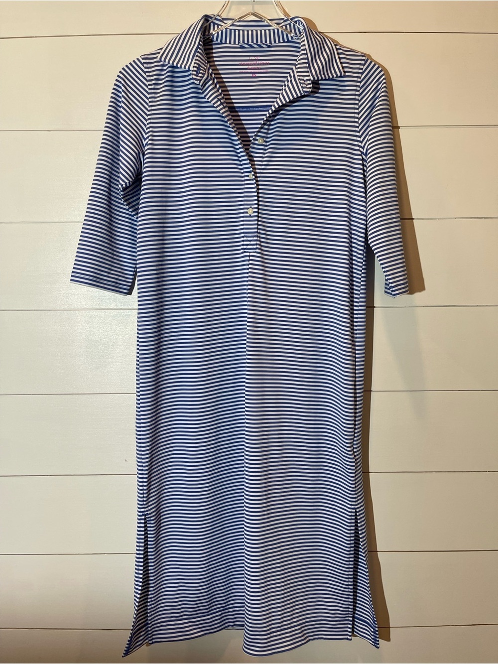 Vineyard Vines Margo SanKaty Midi Striped Blue & White Dress Size XS NWT